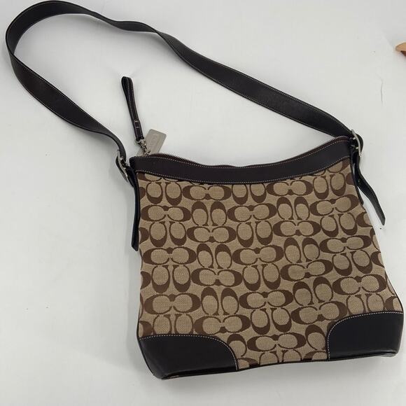 Vintage Coach canvas leather shoulder bag - Picture 1 of 6